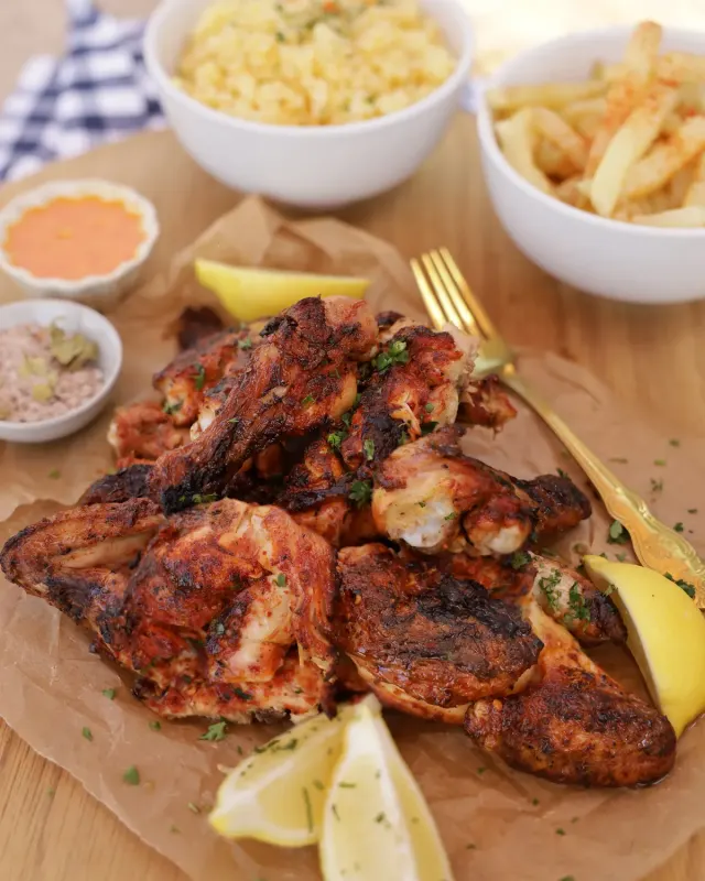 Flame-grilled Portuguese chicken at Parreirinha Rapido Illovo