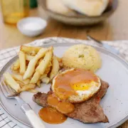 Portuguese Steak, Egg, Chips & Rice - Parreirinha Rapido Illovo
